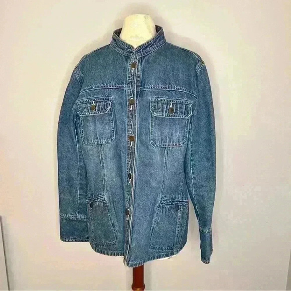 Bill Blass Jeans Women Size XL Denim Jacket Front Pockets Cotton - Picture 10 of 10